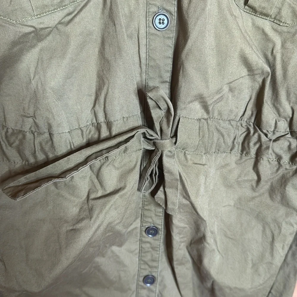 Liz Lange Maternity for Target Utility Dress Olive Green Size Large - Picture 7 of 11